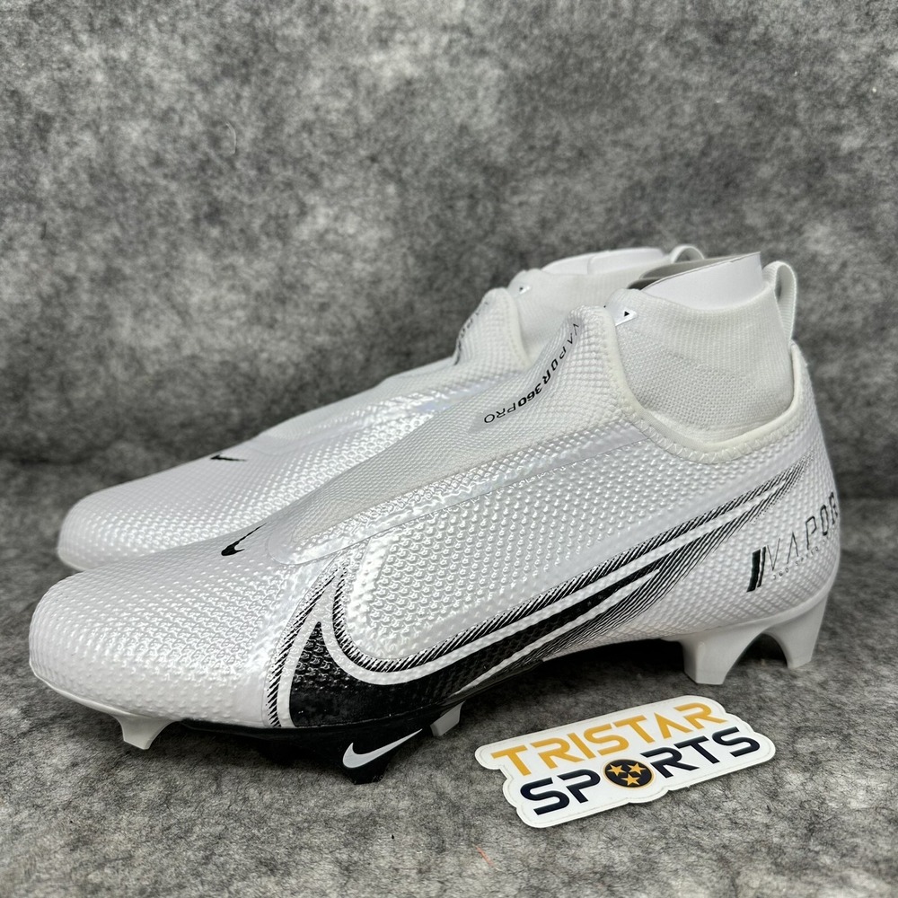 Nike Vapor Edge Pro 360 Football Cleats Mens 8 White Black AO8277-100
